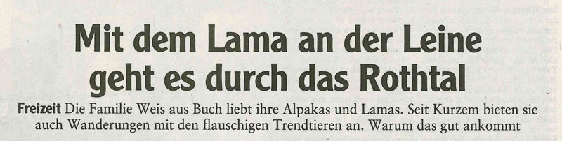 Lama Alpaka Schwaben